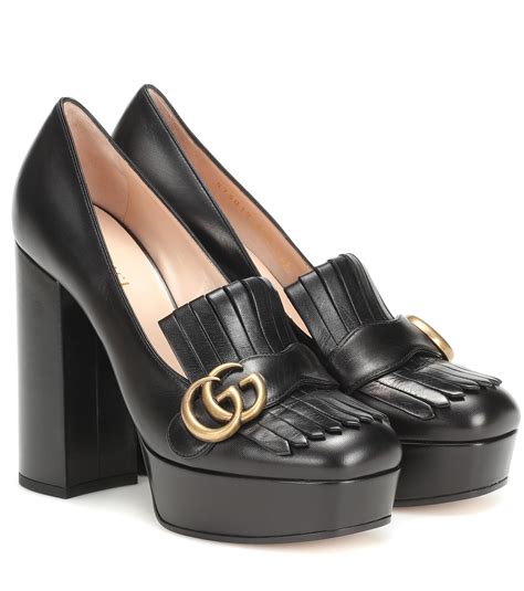 gucci marmont platform pumps.